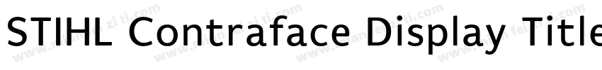 STIHL Contraface Display Title字体转换